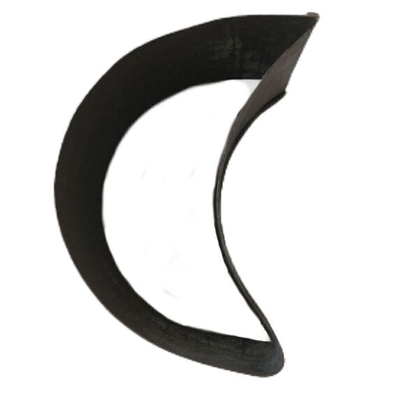 Antique Tin Crescent Moon Cookie Cutter Primitive Soldered Patina Farmhouse Vtg - Picture 8 of 12